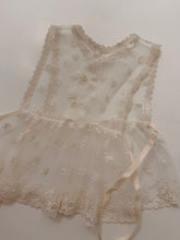 Off white broderie tulle top