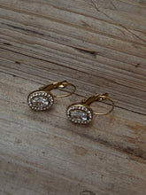 Oval rock earrings