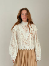 MM lace  blouse white