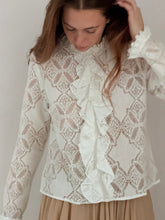 MM lace  blouse white
