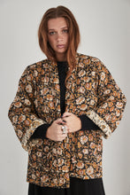 Beige earthy printed vest reversible