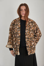 Beige earthy printed vest reversible
