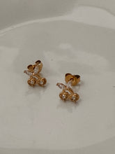Gem stone cherry studs