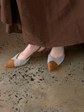 checked kitten heel