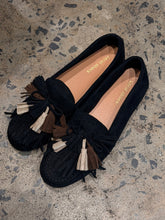 mocassins with fringe and pompom