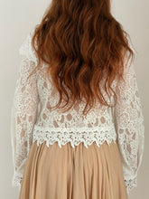 MM lace  blouse white