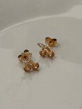 Gem stone cherry studs