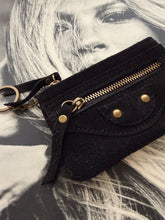 Zip suede wallet