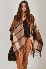 mamapapa poncho scarf checkers