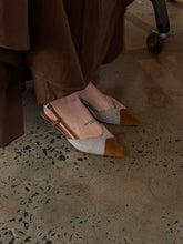 checked kitten heel