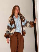 Stripe thick earthy cardigan