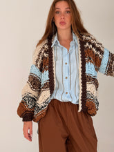 Stripe thick earthy cardigan