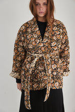 Beige earthy printed vest reversible