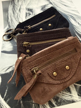 Zip suede wallet