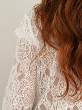MM lace  blouse white