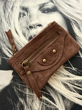 Zip suede wallet