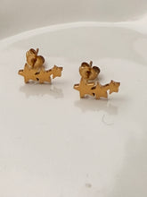 Triple star stud earring