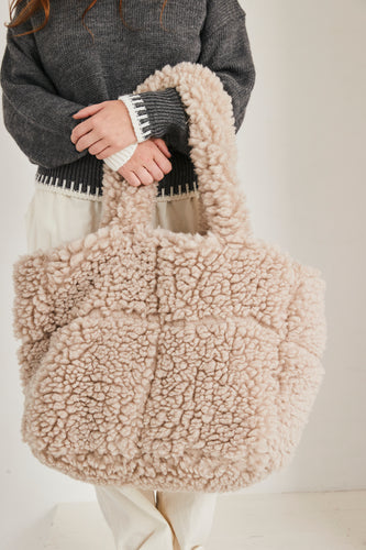 faux fur large bag
