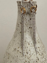 Long gem dangle earrings