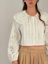 MM Broderie blouse White