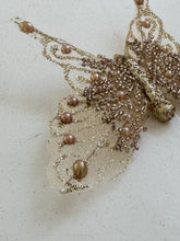 Butterfly gold sparkle on clip