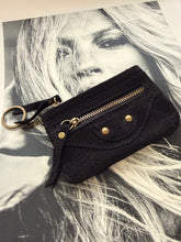 Zip suede wallet