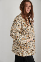 Beige earthy printed vest reversible