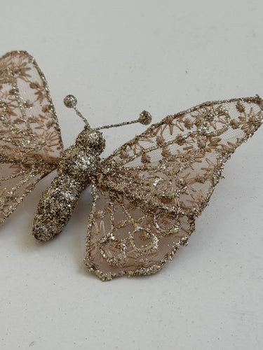Butterfly gold sparkle medium