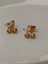 Gem stone cherry studs