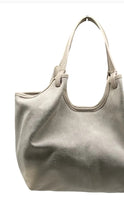 Suede small tote bag