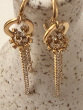 Long gem dangle earrings