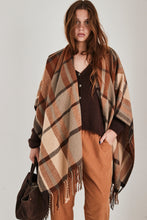 mamapapa poncho scarf checkers