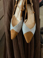 checked kitten heel