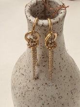 Long gem dangle earrings
