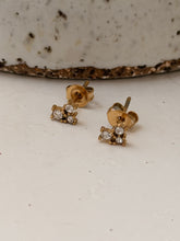 Trio Gem heart earrings