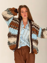 Stripe thick earthy cardigan
