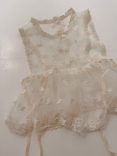 Off white broderie tulle top