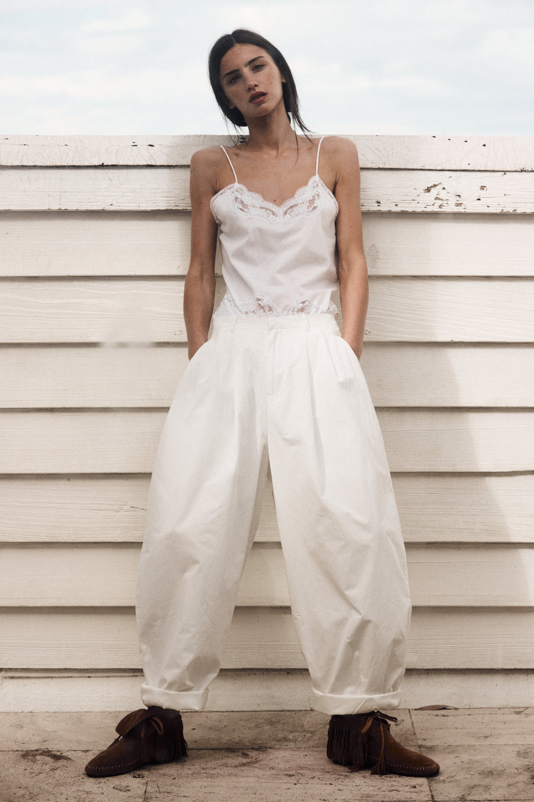 Mamapapa - chia white pants