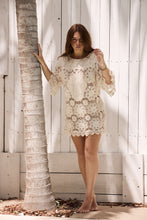 mamapapa - Embroiderie & crochet cream tunic / mini dress
