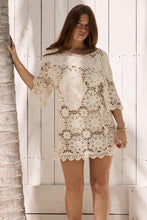 mamapapa - Embroiderie & crochet cream tunic / mini dress