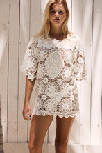 mamapapa - crochet white tunic/ mini dress