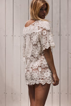 mamapapa - crochet white tunic/ mini dress