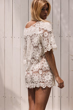 mamapapa - crochet white tunic/ mini dress