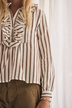 mamapapa - Bonbon offwhite frill stripe shirt