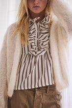 mamapapa - Bonbon offwhite frill stripe shirt
