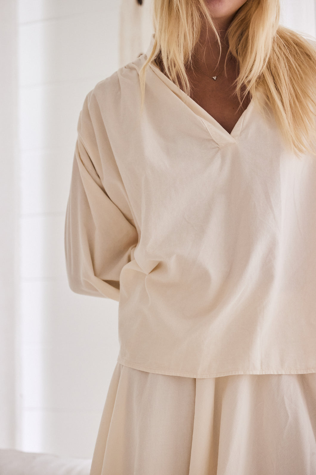 Mamapapa - Fennel corduroy blouse