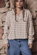 Love me - checkers frill  blouse