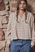Love me - checkers frill  blouse
