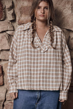 Love me - checkers frill  blouse