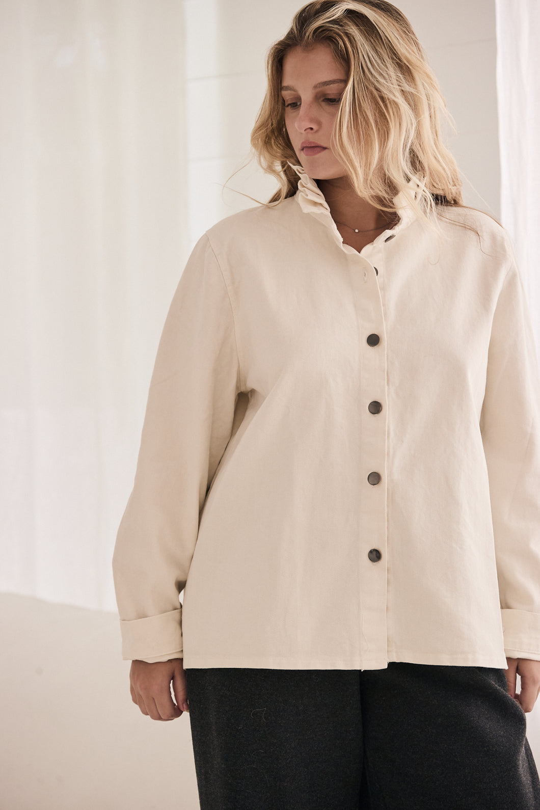 mamapapa - Curly shirt cream